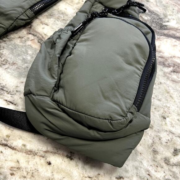NWT Olive Green Puff Sling Bag - Picture 2 of 3